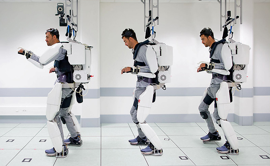 L'exosquelette piloté par la pensée